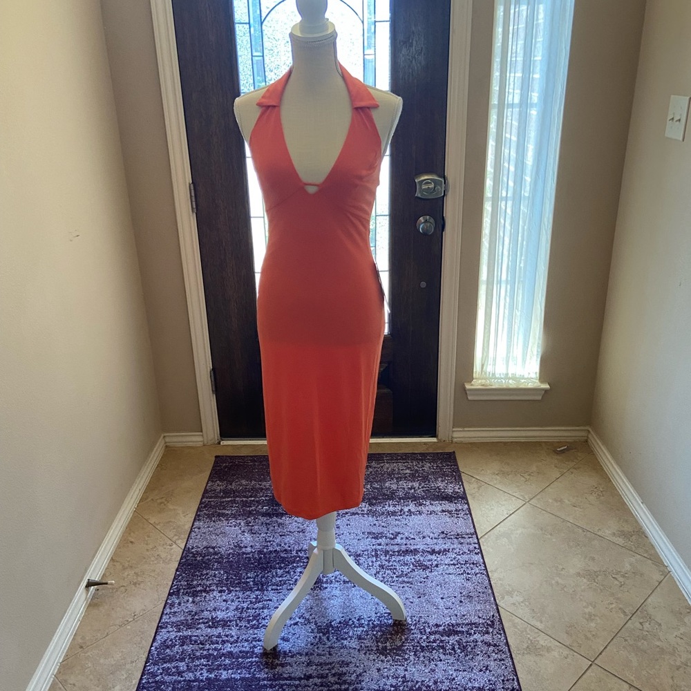B Darlin pumpkin dress